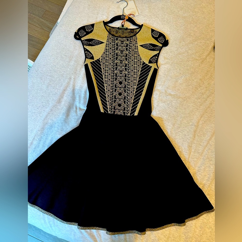 Ted Baker at his best black/gold dress